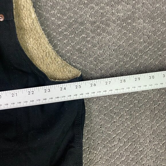 Dickies Vest Mens Large Black Duck Canvas Sherpa Lined Work Wear Utility - Picture 11 of 13